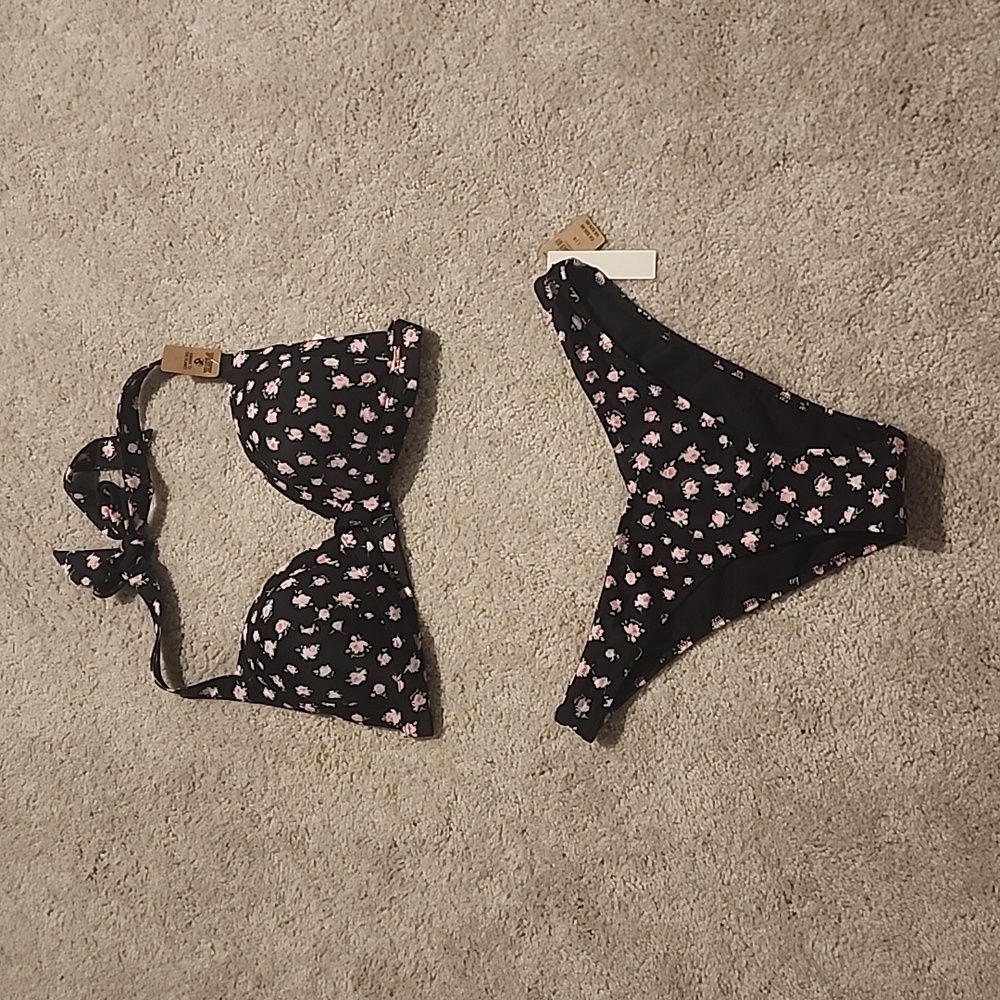 PINK cheeky push up bikini